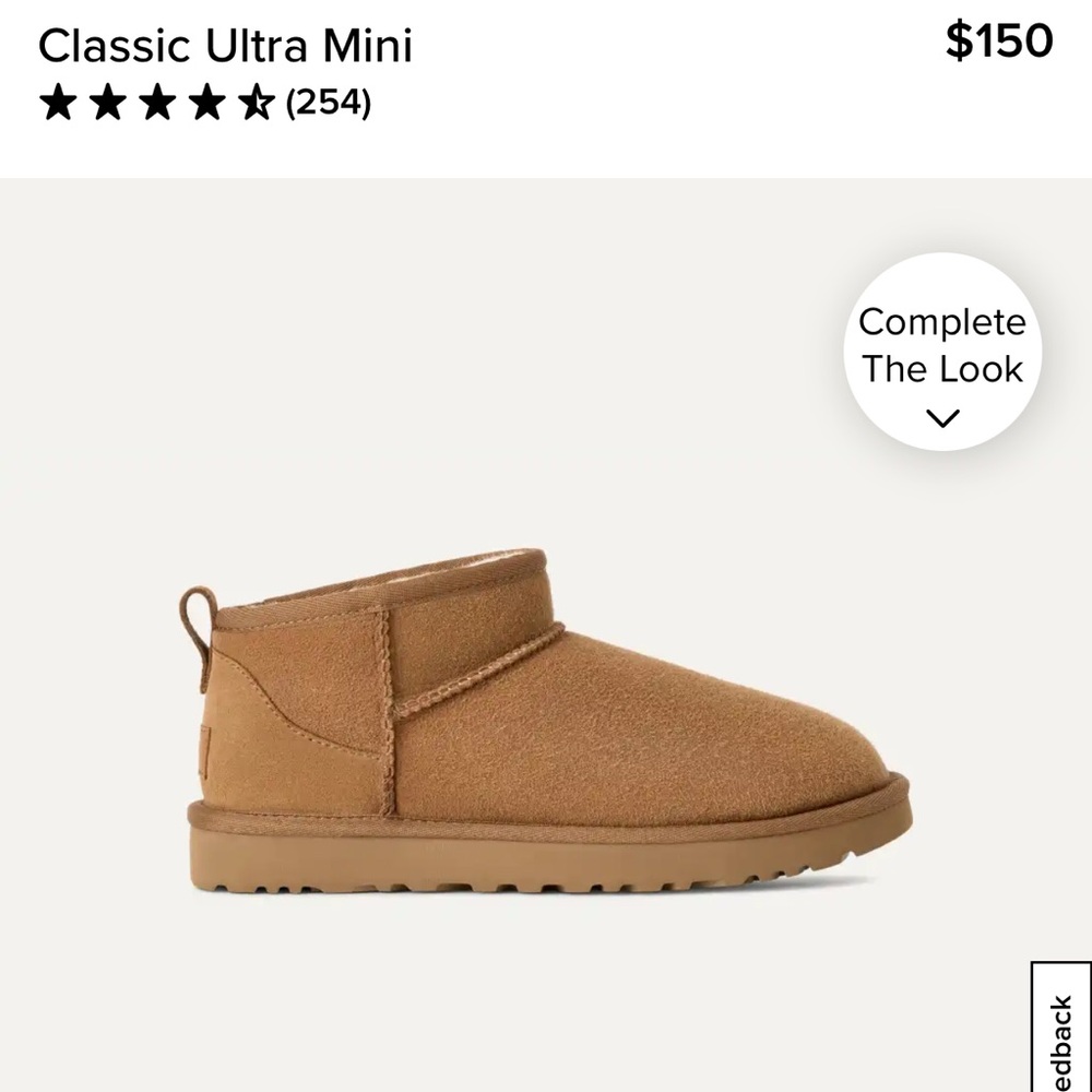 UGG Tan Ankle Boots with Sheepskin Lining